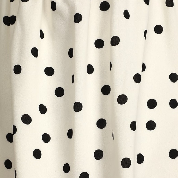 NWOT Lulus Meet Me At Our Spot White Polka Dot Long Sleeve Mini Dress Small - Picture 6 of 13